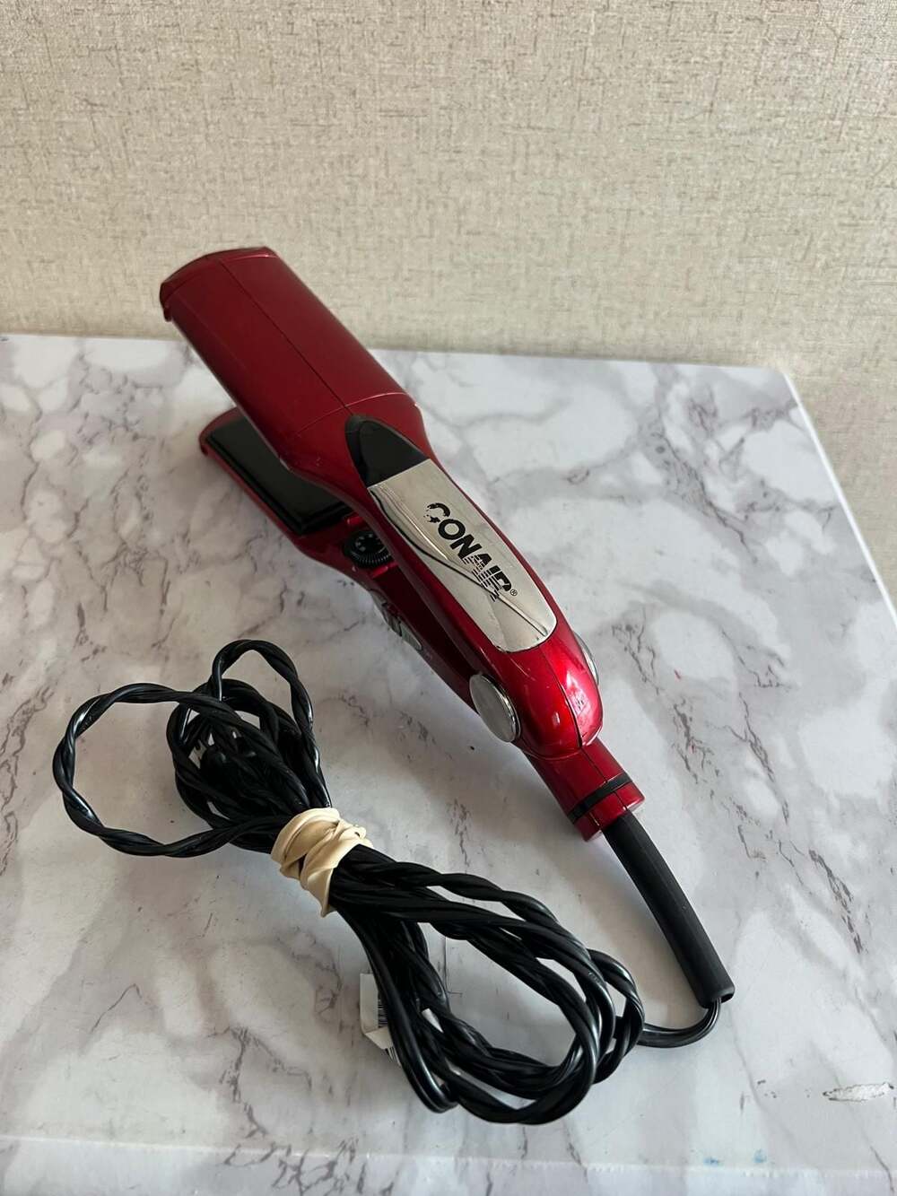 Conair CS25WCS Tourmaline Ceramic Frizz Reducing Flat Iron, Red